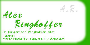 alex ringhoffer business card